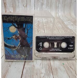 Iron Maiden Fear of the Dark • Cassette Tape ET48993 Epic USA import Rare